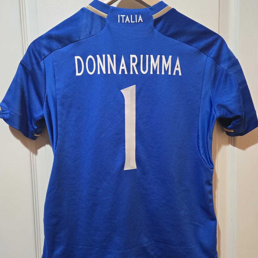 Adidas Italia Blue Donnarumma - Youth Medium (11-12Y) Soccer Jersey